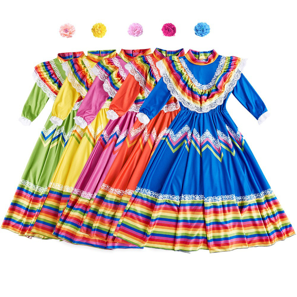Ethnic Style - Хэллоуинский мексиканский костюм с большой юбкой