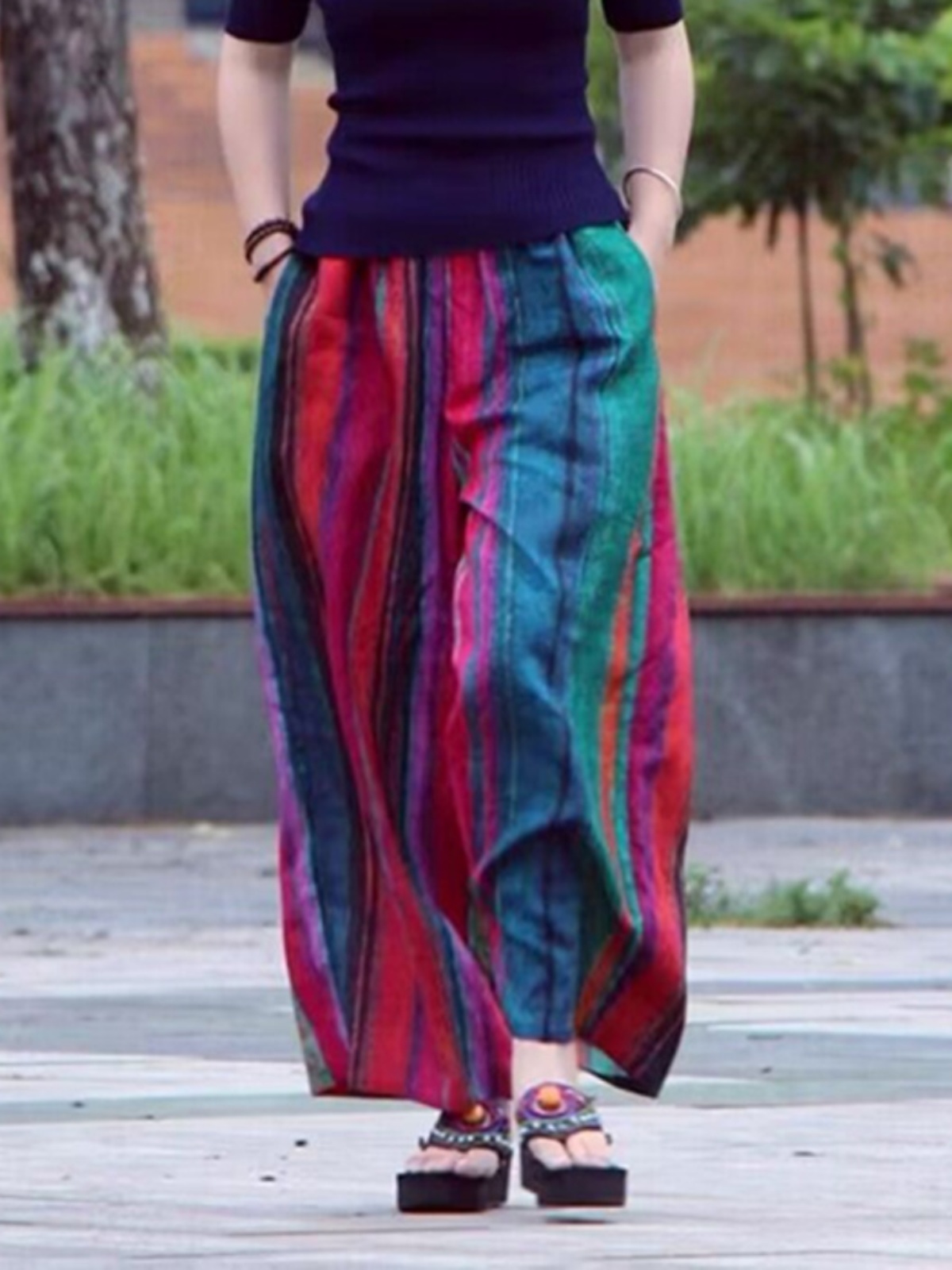 Летние повседневные широкие бр – обзор и цена Ethnic Fashion Style