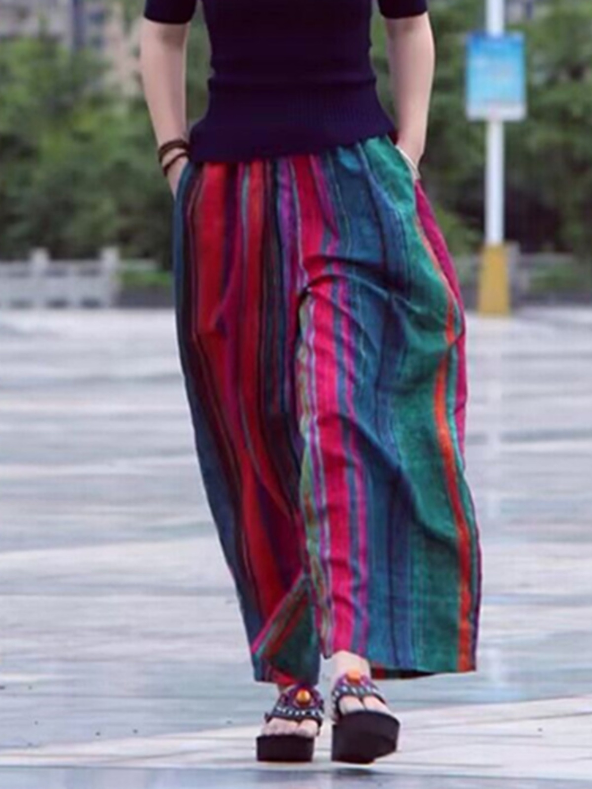 Летние повседневные широкие бр – обзор и цена Ethnic Fashion Style