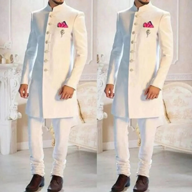 2 шт., Мужской однобортный смо – обзор и цена Ethnic Wear Fashion Designer